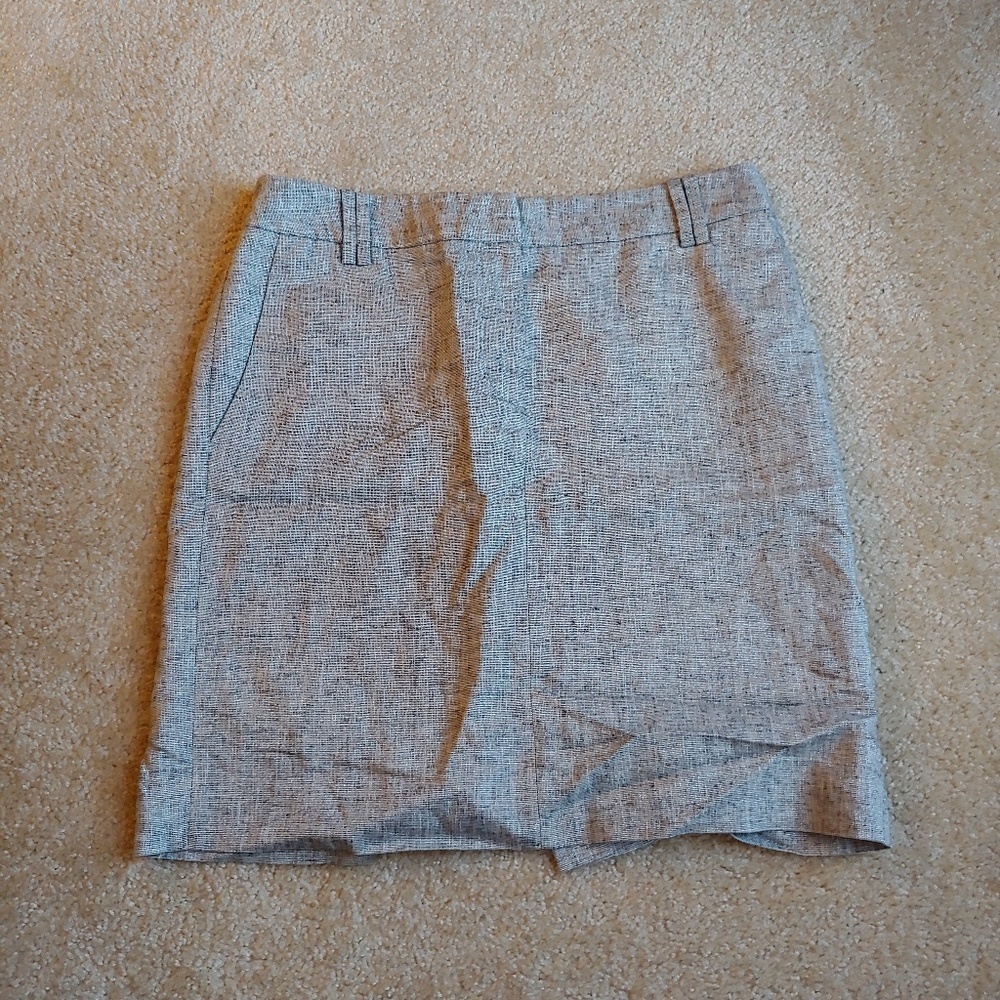 Ann Taylor LOFT silver lined pencil skirt